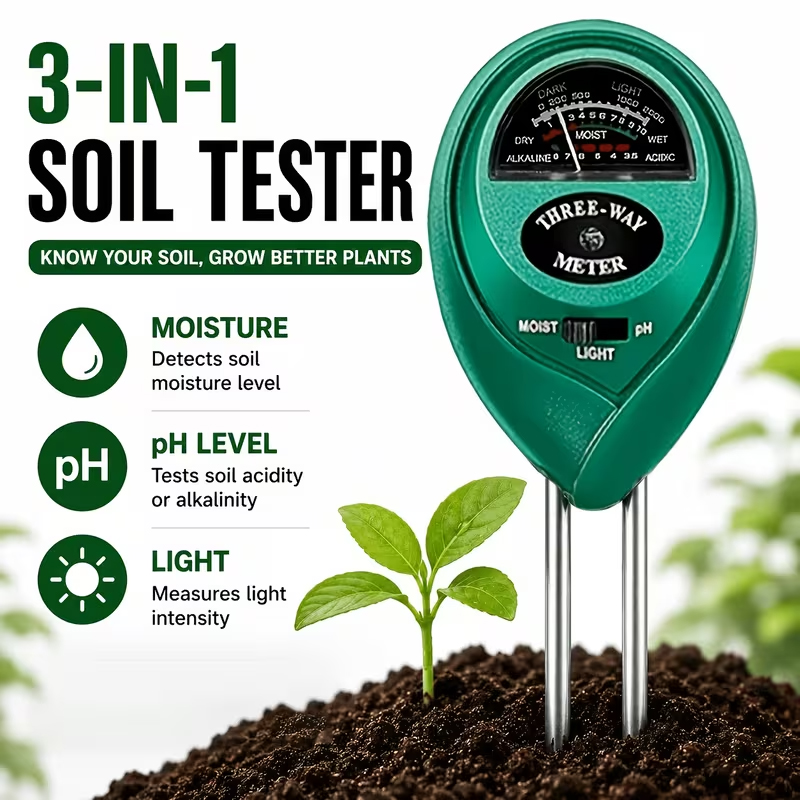 Moisture Meter Plant - Medidor de Solo 3 em 1