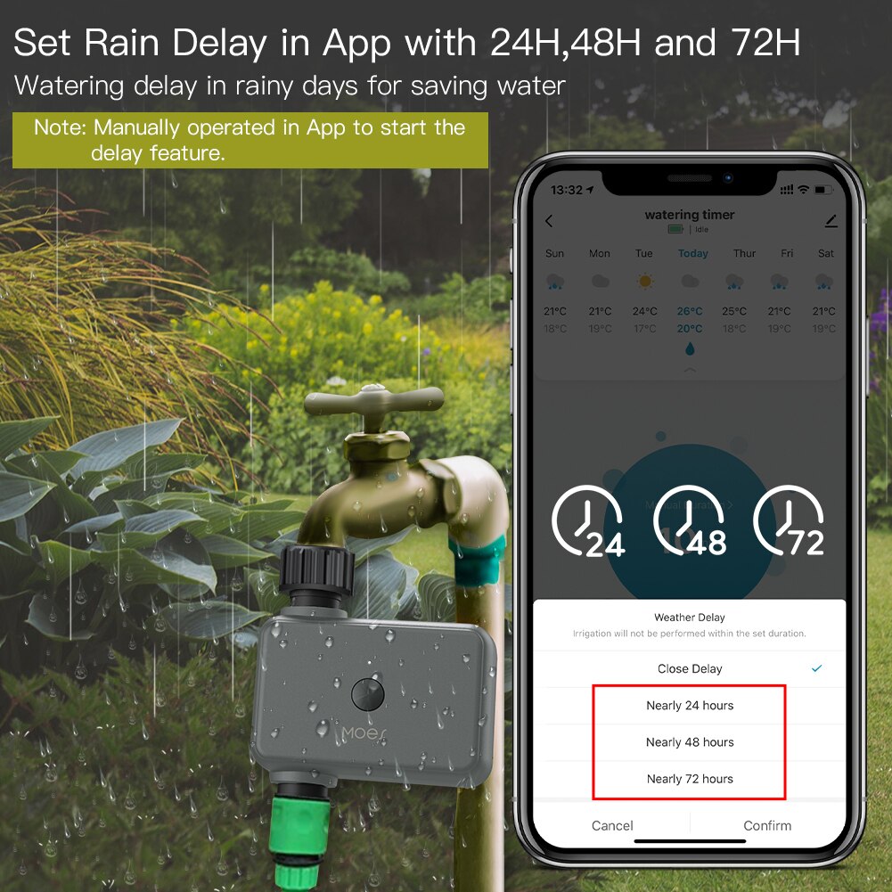 Moes Smart Tuya Bluetooth Wate - Drip Irrigation Kit avaliação e preço