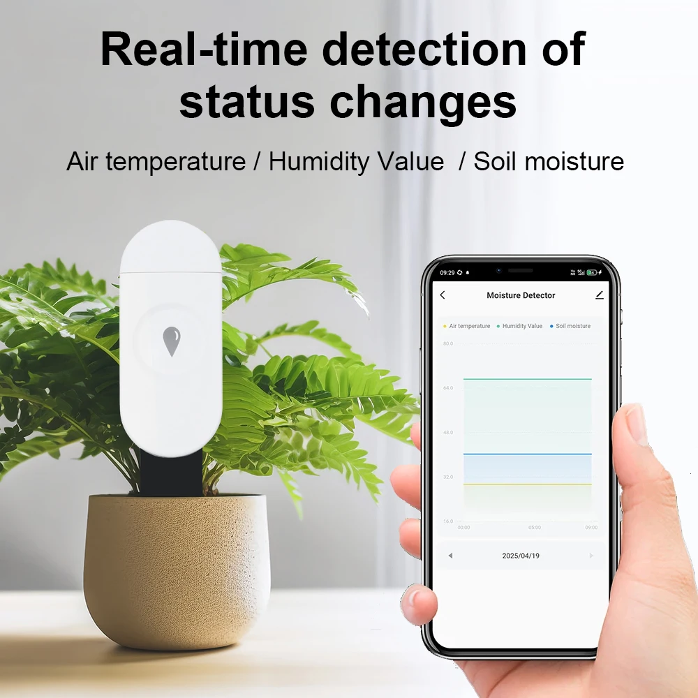 Tuya zigbee temperatura umidad - Moisture Meter Plant avaliação e preço